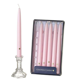 Taper Pink Quarts 10" Candle