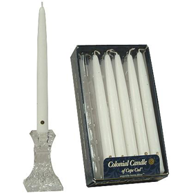 Taper Coastal White 10" Candle