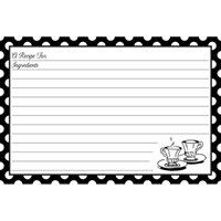 Cafe Toile Recipe Cards