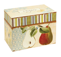 Vintage Fruit Recipe Box